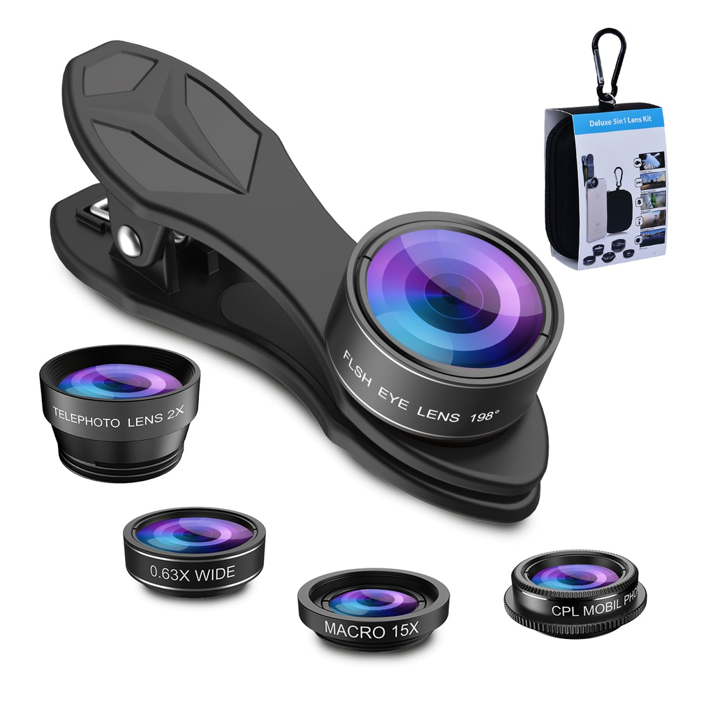 Clip On Phone Camera Lens Kit Blue product photo
