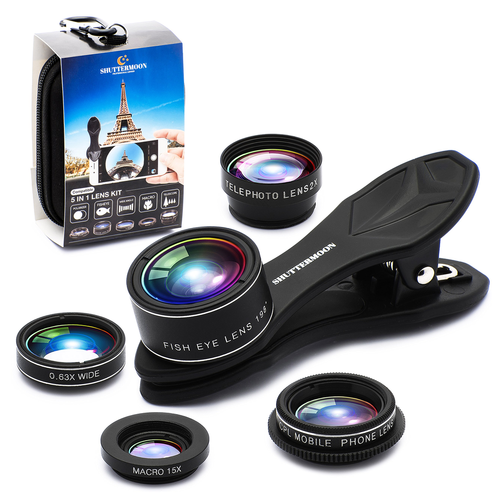Clip On Phone Camera Lens Kit Rose product photo